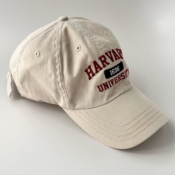 Harvard University Hat Cap Strap Back harvard Coop Adjustable Beige Embroidered - Picture 5 of 16